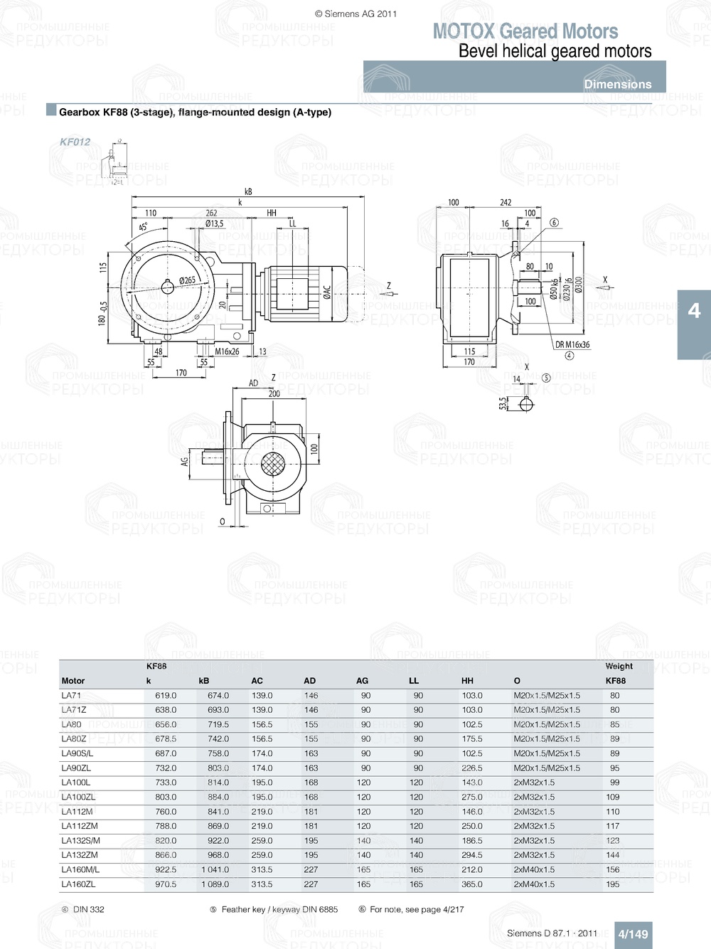 Мотор-редуктор Flender K88 Flender K88